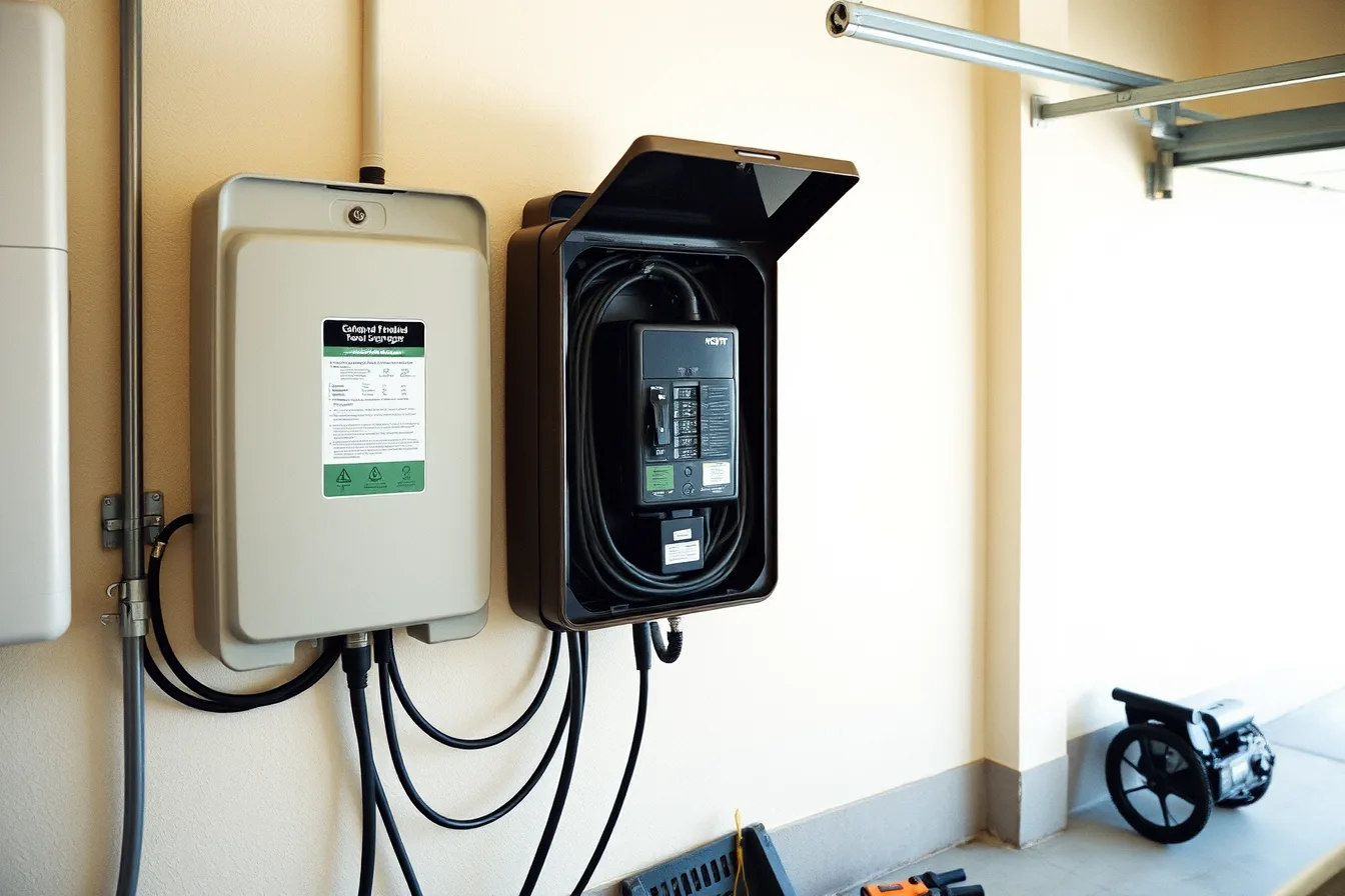 EV charger being installed with cable run from electrical panel. A plain-English look at how EV charger installation works