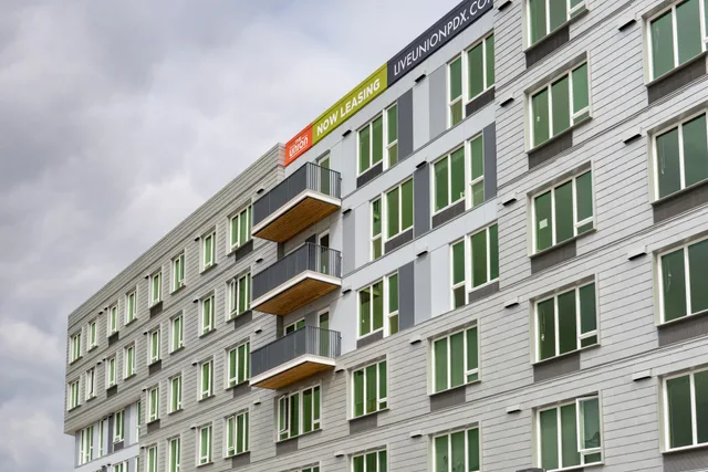 The Union Apartment Building in the Lloyd District of Portland. Apartment EV charger owner consent: how to record limits and conditions