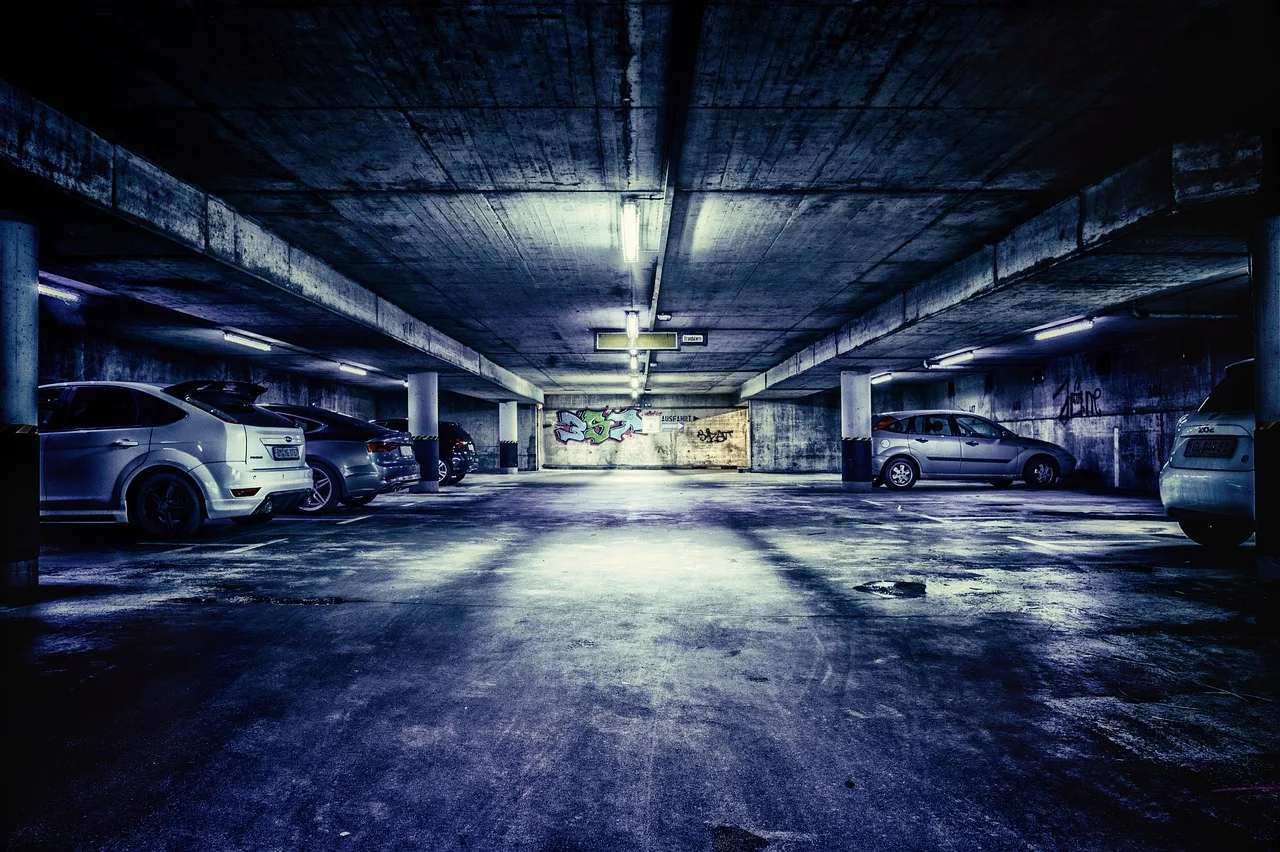 automobile, park, multi storey car park, underground car park, garage, grim, vehicle, dark, turn off, garage, garage, garage, garage, garage. Apartment EV charger space observation: what to record before you ask for a review