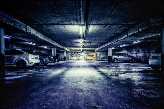 automobile, park, multi storey car park, underground car park, garage, grim, vehicle, dark, turn off, garage, garage, garage, garage, garage. Apartment EV charger space observation: what to record before you ask for a review