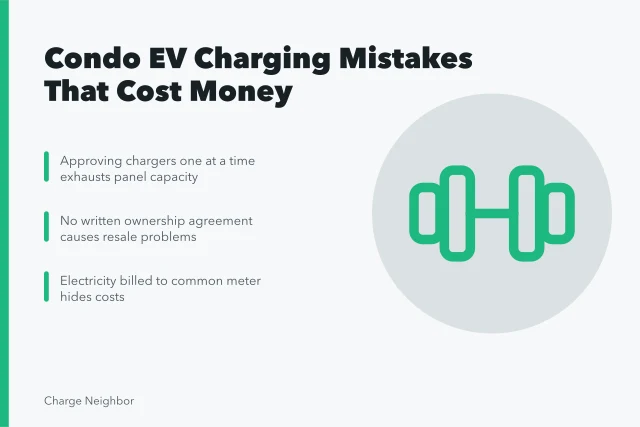 Condo EV charging mistakes: capacity, agreements, and common meter billing. Condo EV charging mistakes that lead to extra costs
