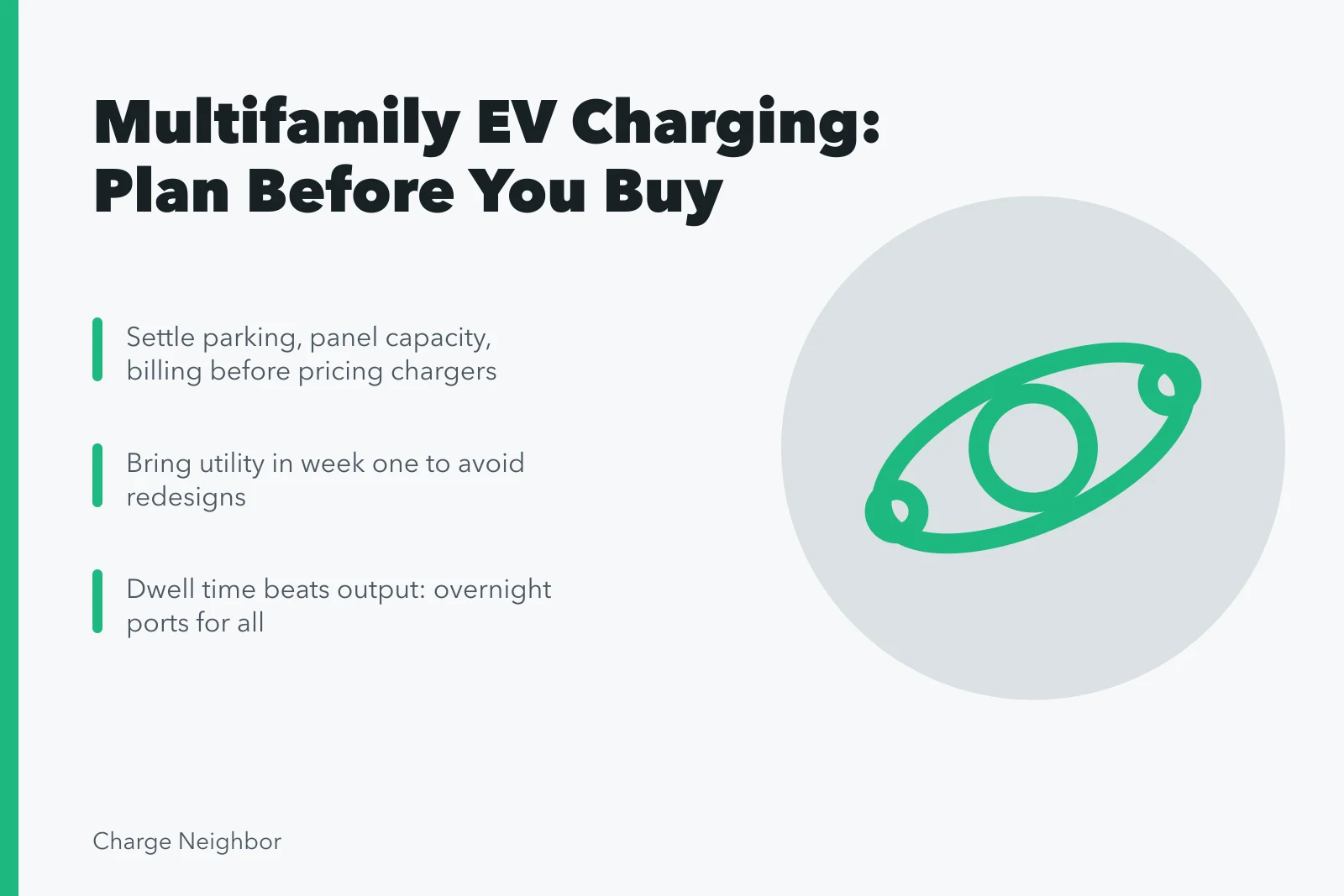 Planning multifamily EV charging: parking, panel, billing, utility, dwell time. Getting started with multifamily EV charging across the U.S.