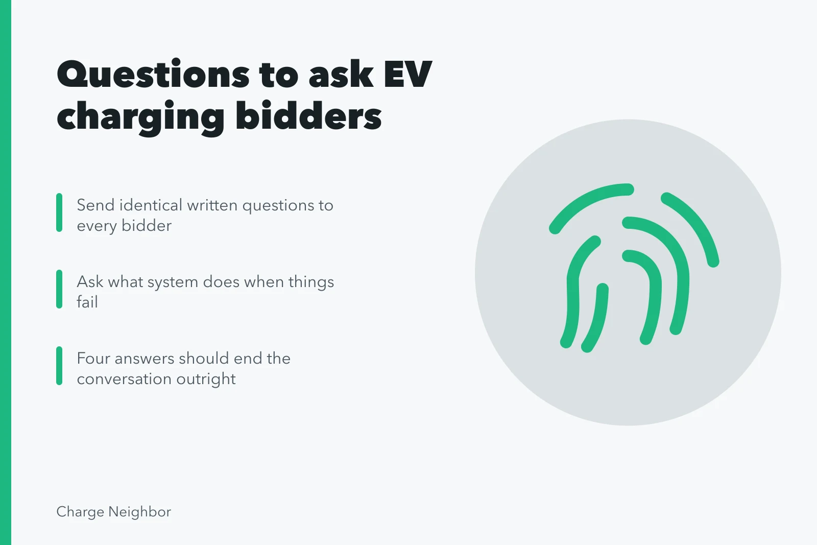 Checklist of questions for multifamily EV charging proposals. Questions to ask before buying multifamily EV charging
