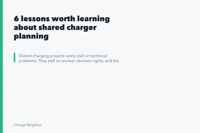 6 lessons worth learning about shared charger planning. Shared charger planning mistakes that cause delays