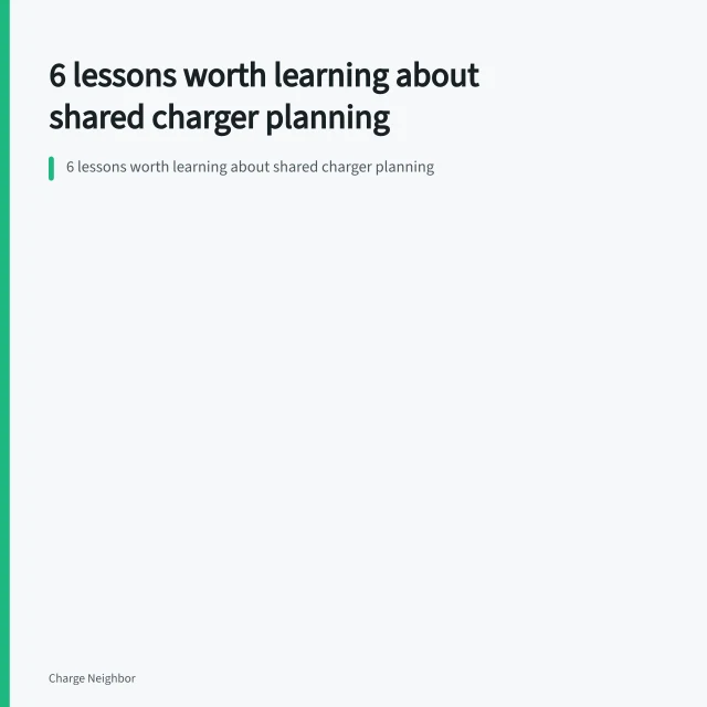 6 lessons worth learning about shared charger planning. Shared charger planning mistakes that cause delays